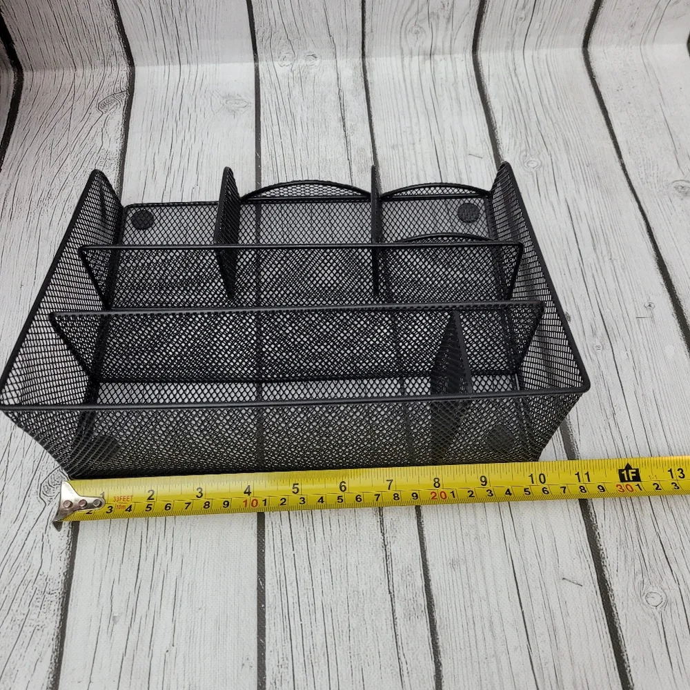 Black Mesh Desk Organizer